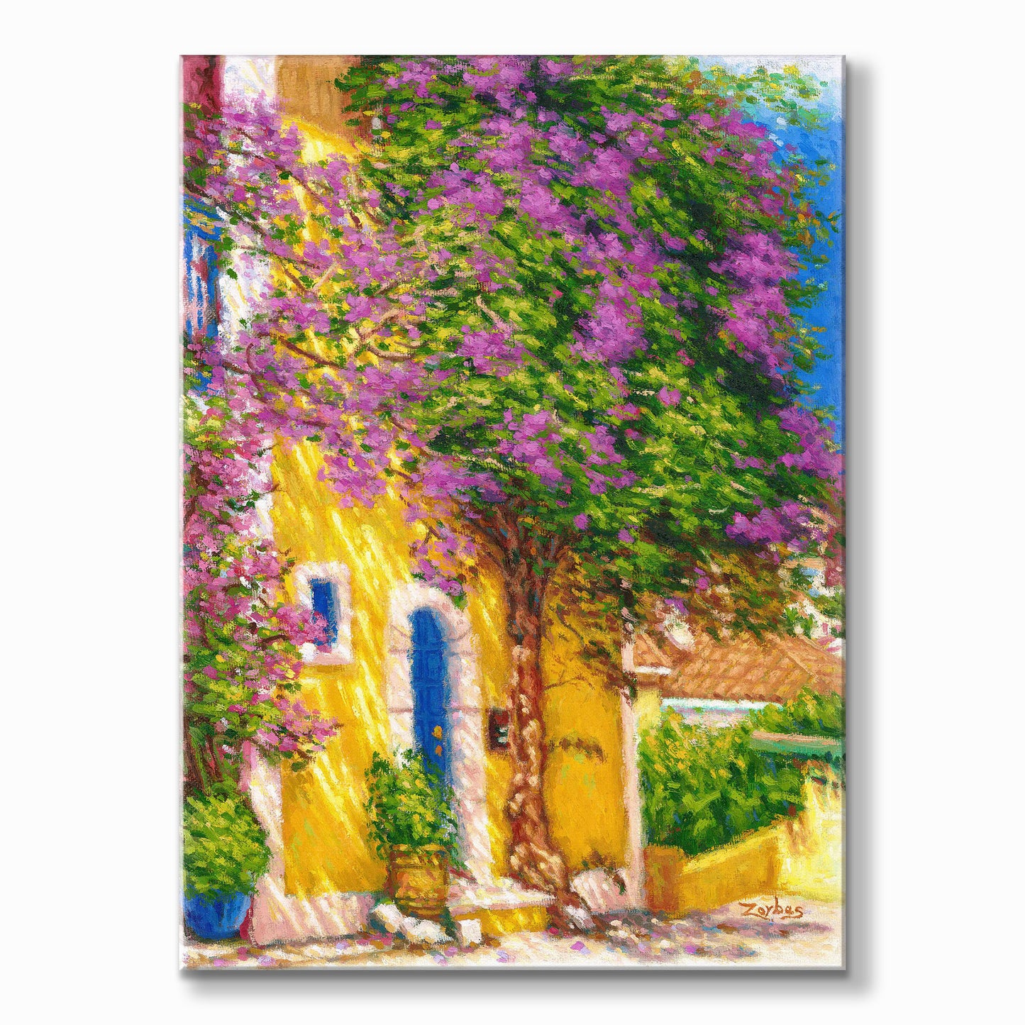 Original Painting: Yellow House in Kefalonia