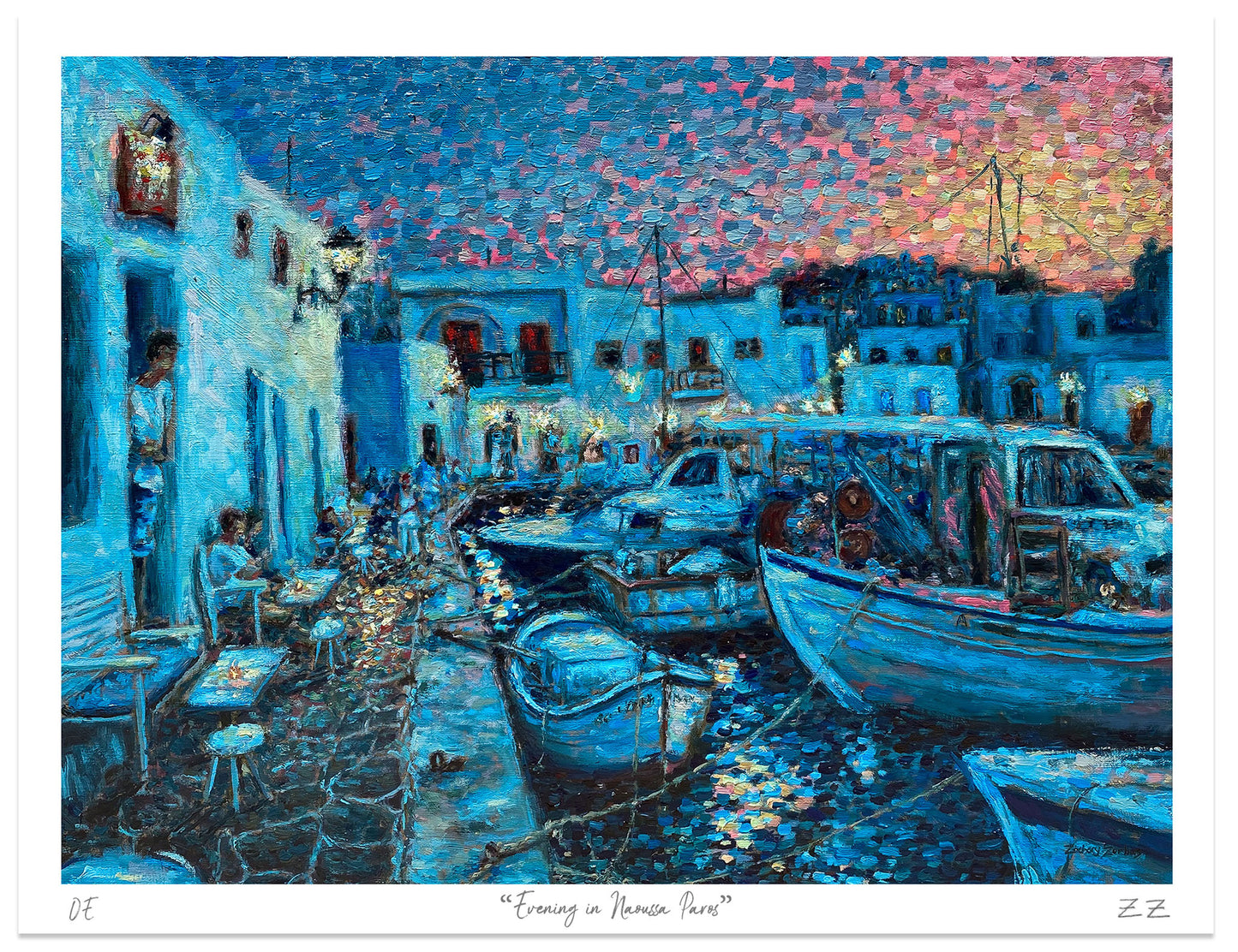 Art Print: Evening in Naoussa, Paros