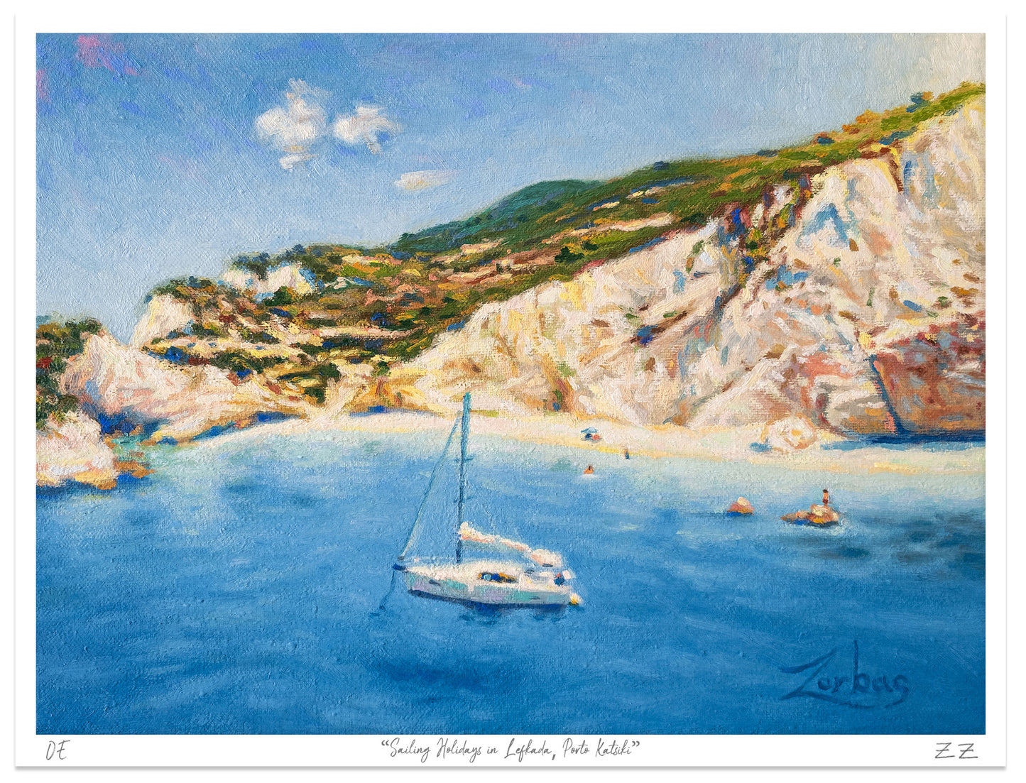 Art Print: Ιστιοπλοΐα στη Λευκάδα, Πόρτο Κατσίκι