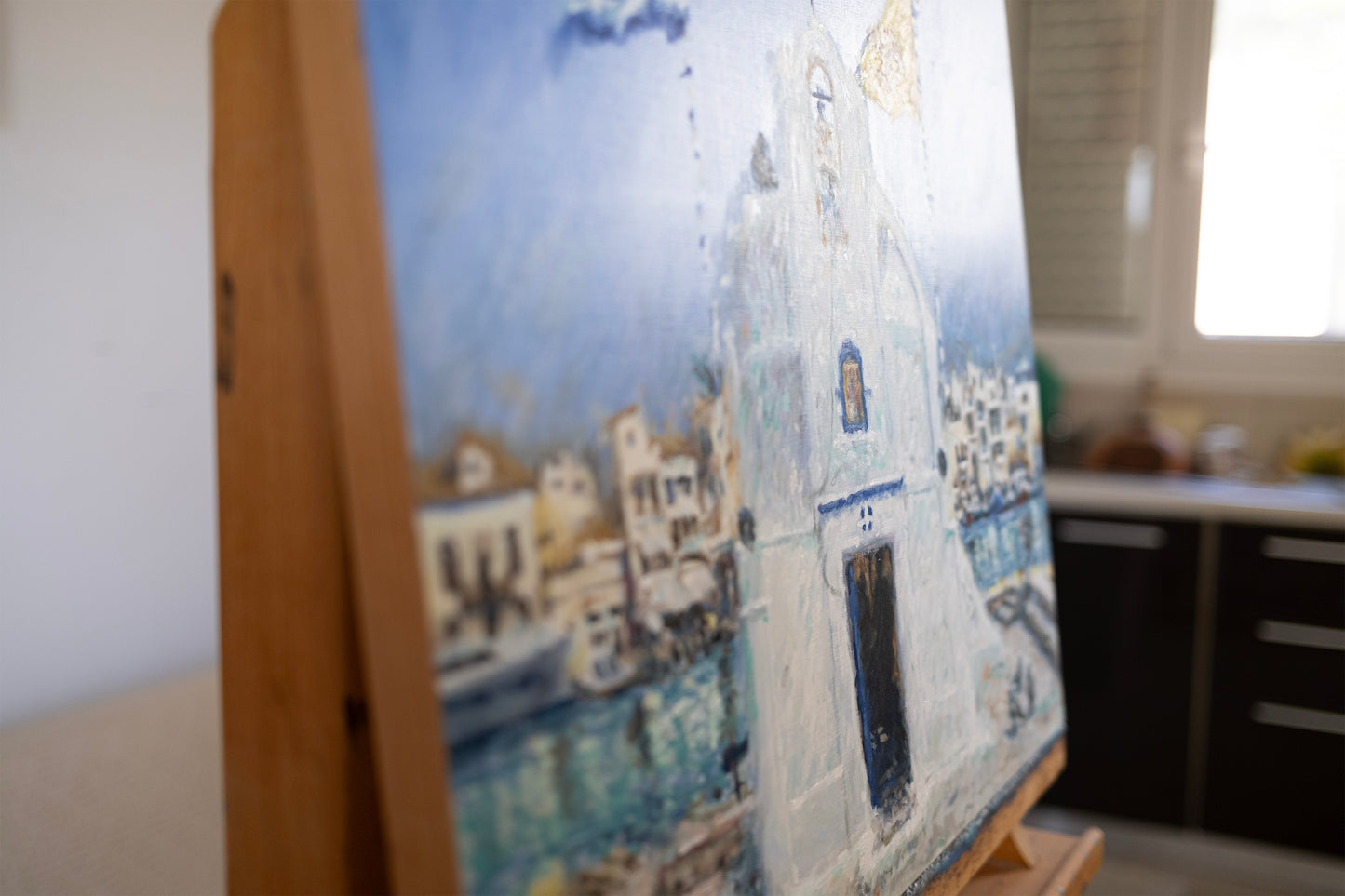 Original Painting: Chapel in Aegina Port