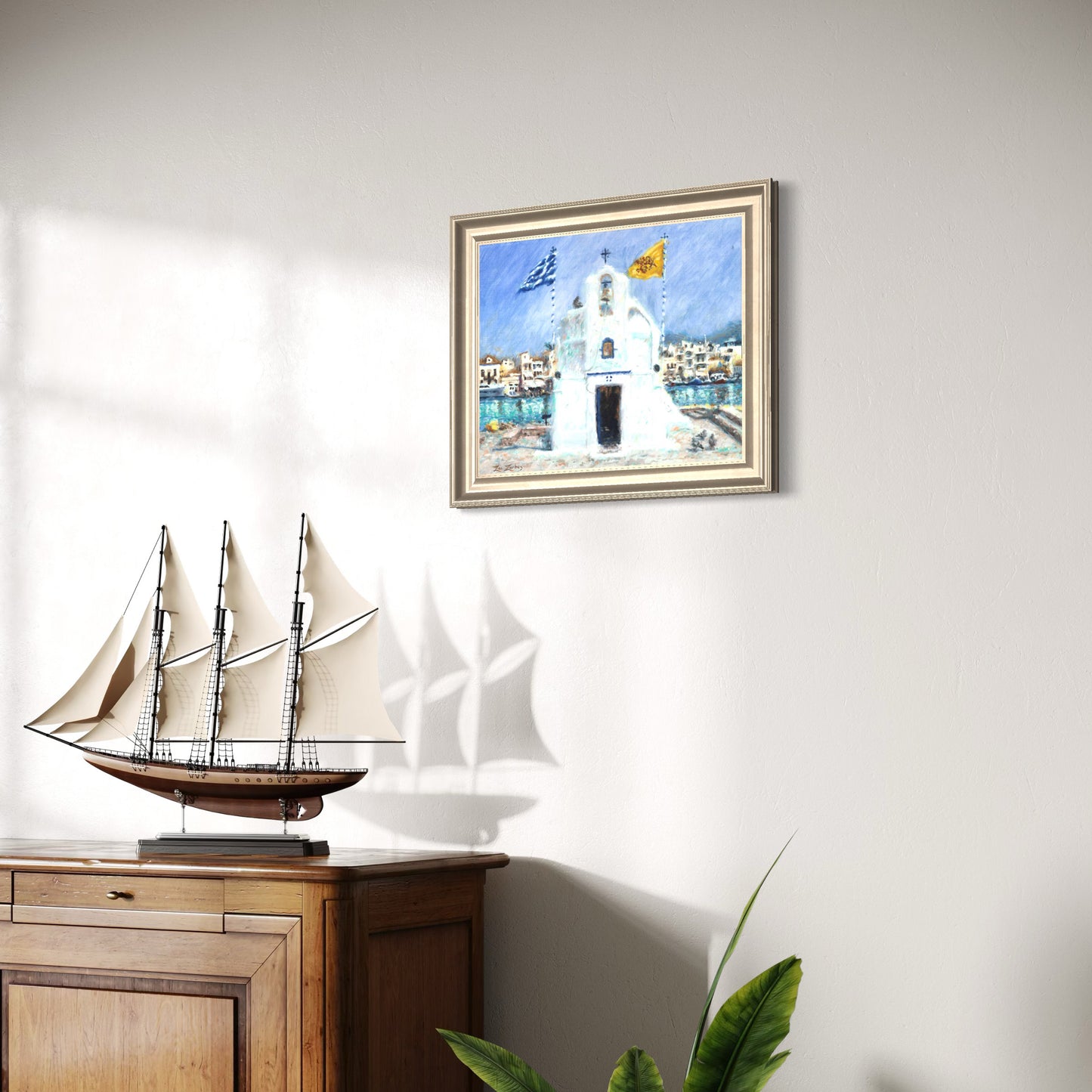 Original Painting: Chapel in Aegina Port