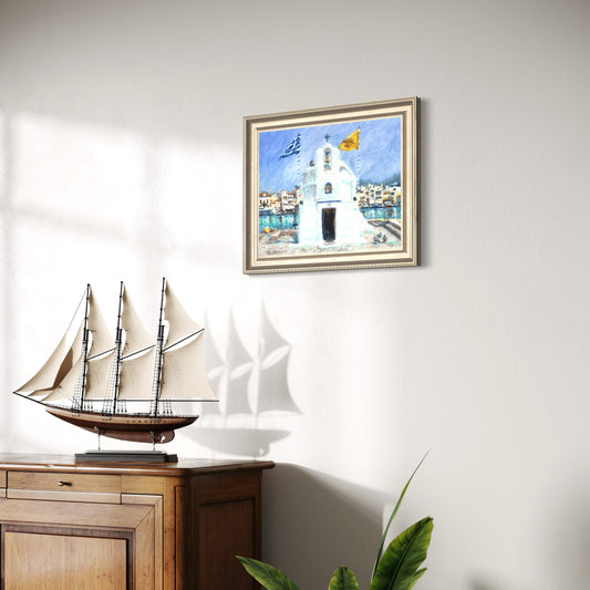 Original Painting: Chapel in Aegina Port