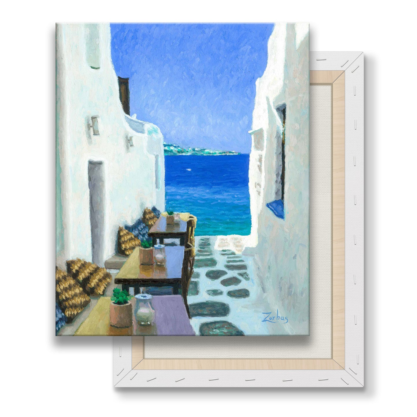 Canvas Print: Kastro's Alley in Mykonos