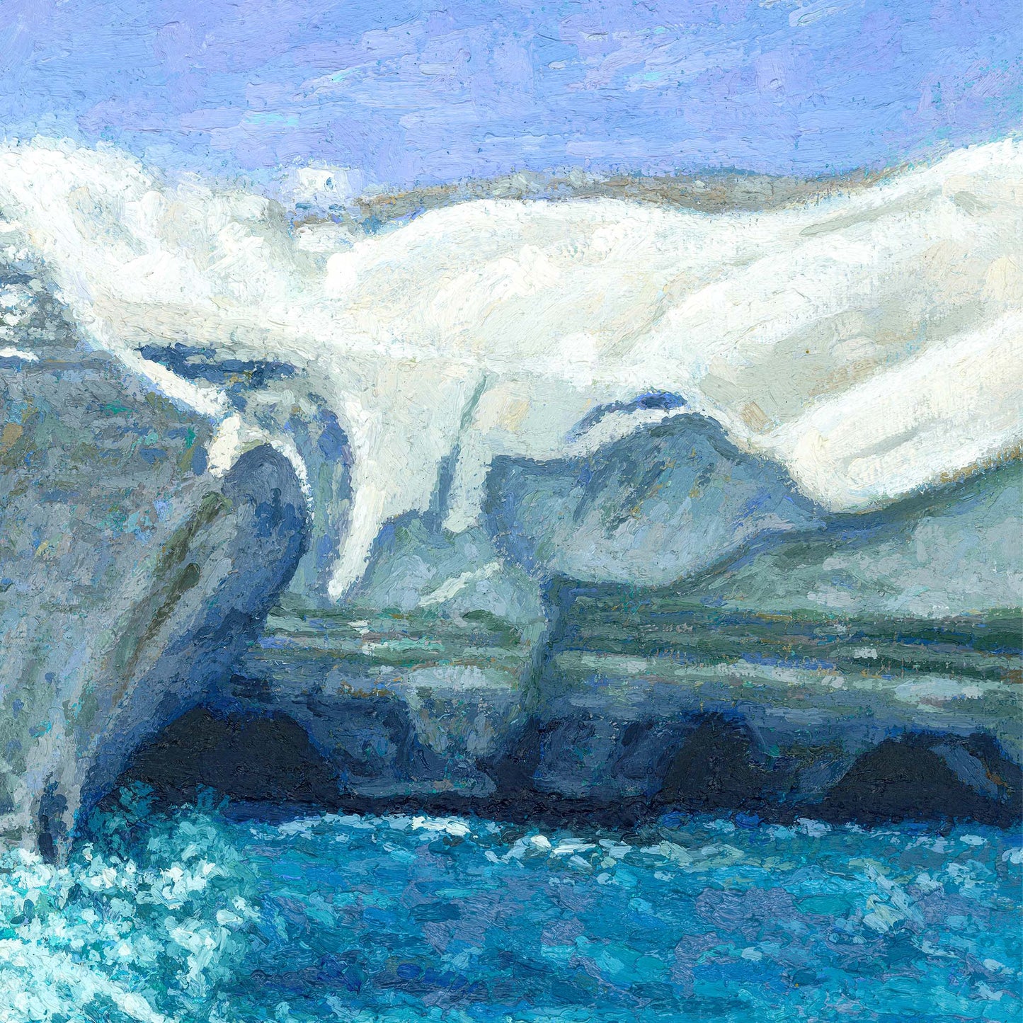 Original Painting: White Cliffs of Milos