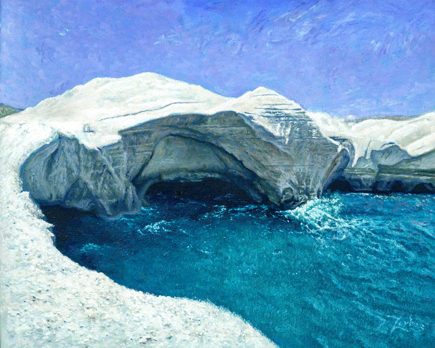 Original Painting: White Cliffs of Milos
