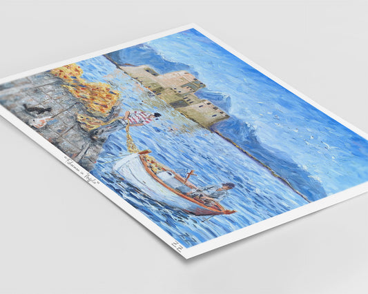 Art Print: Fishermen in Nafplio