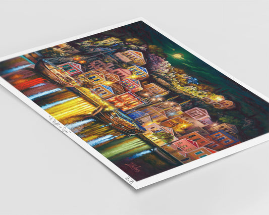 Art Print: A Night in Symi